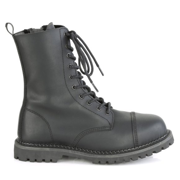 Gothic Steel Toe Lace Up Ankle Boots